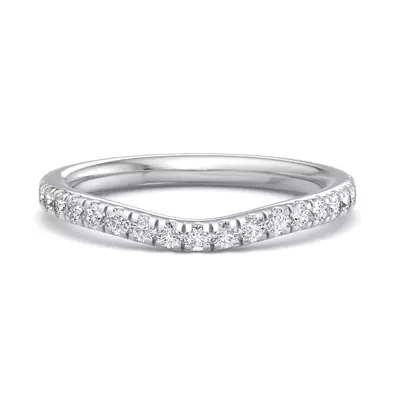 Lylah Curved Pavé Band