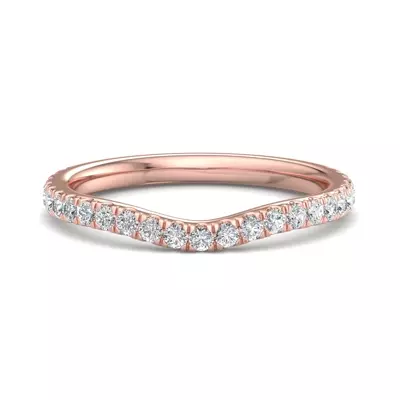Kaitlyn Curved Pavé Band