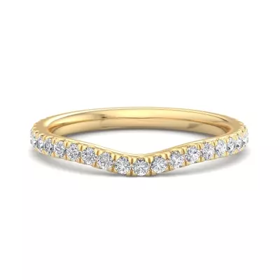 Kaitlyn Curved Pavé Band