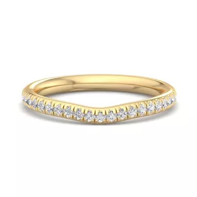 Michaela Curved Pavé Band