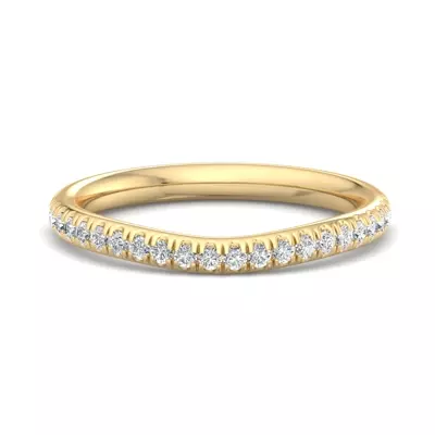 Ellis Curved Pavé Band