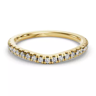 Tillie Curved Pavé Band
