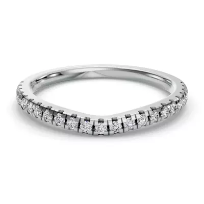 Remy Curved Pavé Band