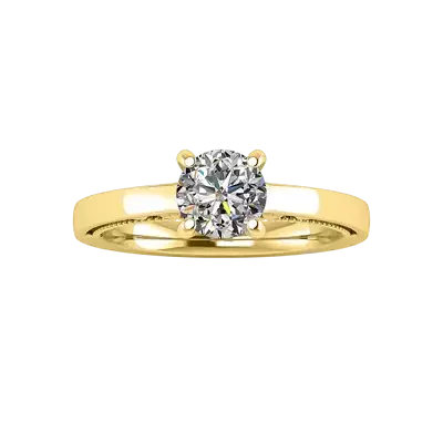 Melanie Filigree Solitaire Engagement Ring