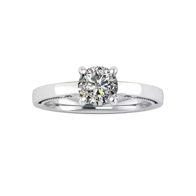 Melanie Filigree Solitaire Engagement Ring