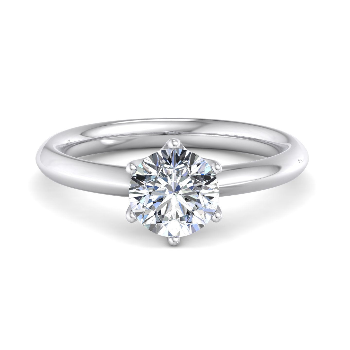 Olivia Knife Edge 6 Prong  Solitaire Engagement Ring