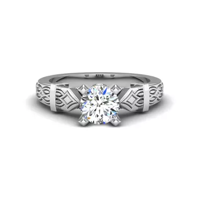 Anastasia Art Deco Solitaire Engagement Ring