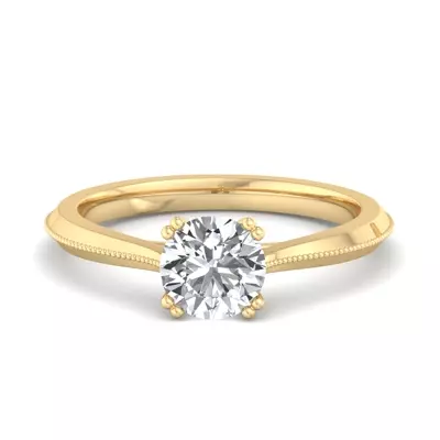 Ava 4 Prong Knife Edge Engagement Ring