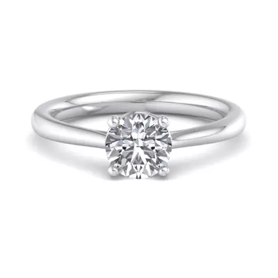Lucy 4 Prong Pinched Shank Engagement Ring