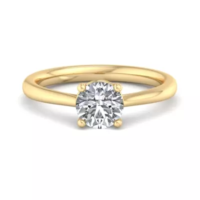 Lucy 4 Prong Pinched Shank Engagement Ring