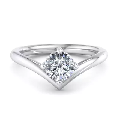 Remy Chevron Solitaire Engagement Ring
