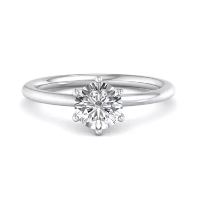 Genevieve 6 Prong Solitaire Engagement Ring