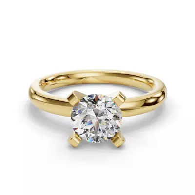 Leah Four-Prong Solitaire Engagement Ring (2.2mm)