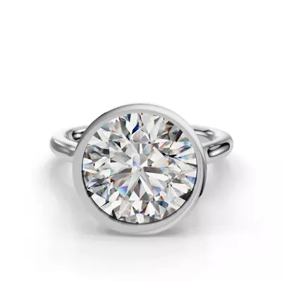 Emery Bezel Solitaire Engagement Ring (2mm)