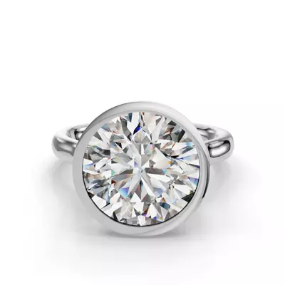 Emery Bezel Solitaire Engagement Ring (2.5mm)