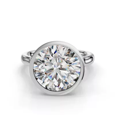 Emery Bezel Solitaire Engagement Ring (2.5mm)