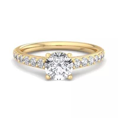 Abigail Pave Engagement Ring With Hidden Halo