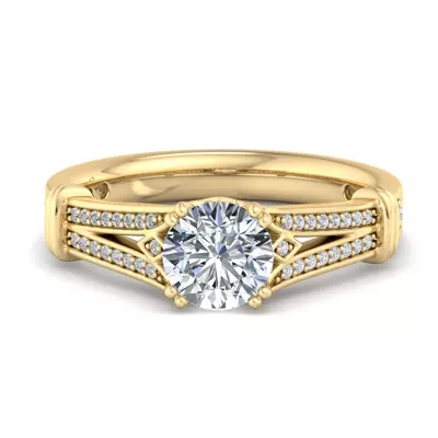 Georgia Art Deco Engagement Ring