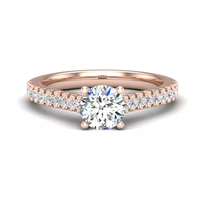 Gianna French Pave Cathedral Engagement Ring