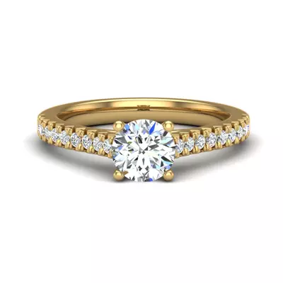 Gianna French Pave Cathedral Engagement Ring
