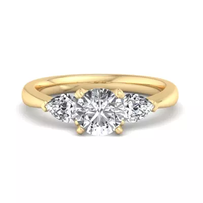 Madison Three-Stone Pear Engagement Ring