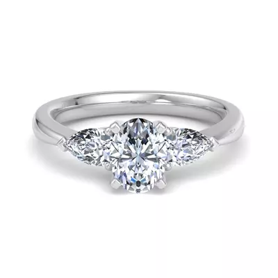 Setting Madison Three-Stone Lab Pear