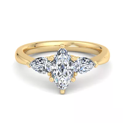 Setting Madison Three-Stone Lab Pear