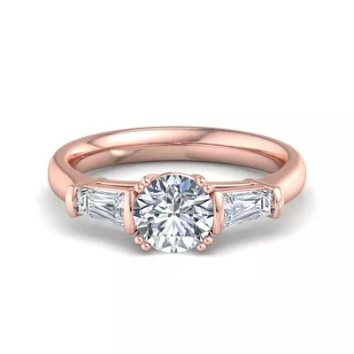 Halle Tapered Baguette Engagement Ring