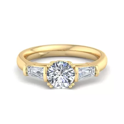 Halle Tapered Baguette Engagement Ring
