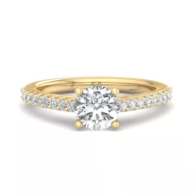 Kayla Pave Cathedral Engagement Ring