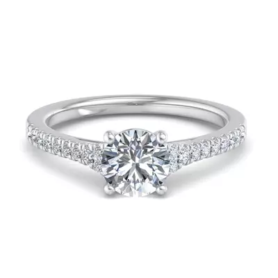 Camila Split Pave Cathedral Engagement Ring