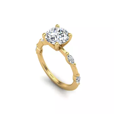 Navy Engagement Ring