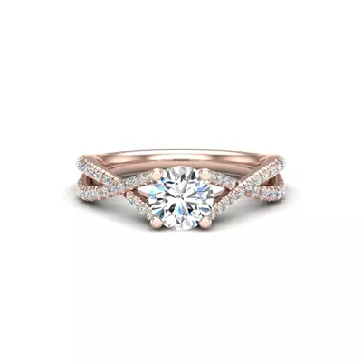 Averie Twist Shank Engagement Ring