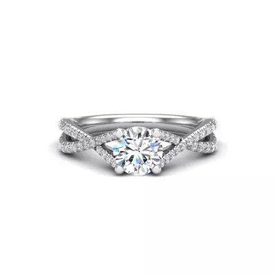 Averie Twist Shank Engagement Ring