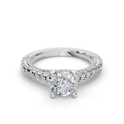 Hanna Pavé Cathedral Engagement Ring