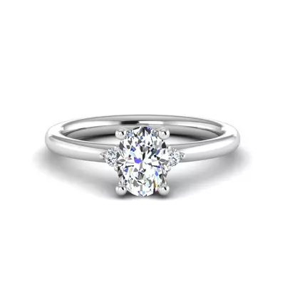 Cecilia Petite Three-Stone Engagement Ring
