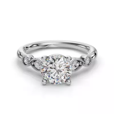 Anisette Milgrain Engagement Ring