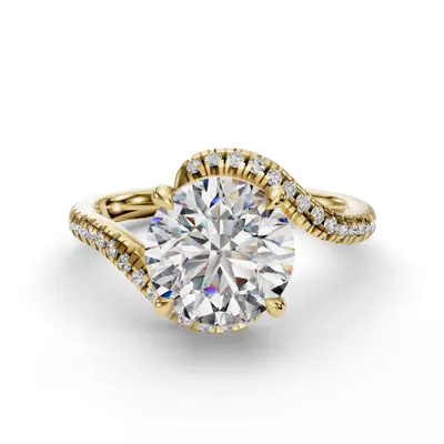 Spira Pavé Spiral Engagement Ring