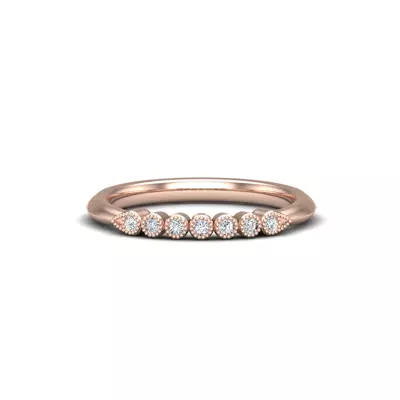 Serenity Milgrain Diamond Band