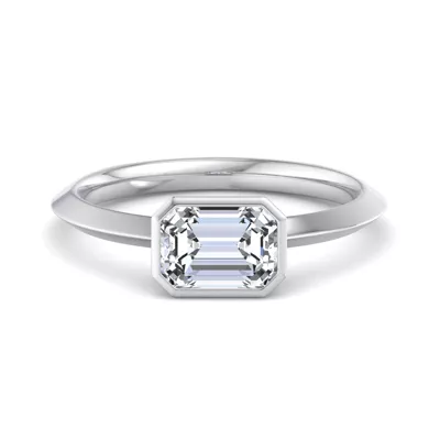 Alia Bezel East West Solitaire Engagement Ring