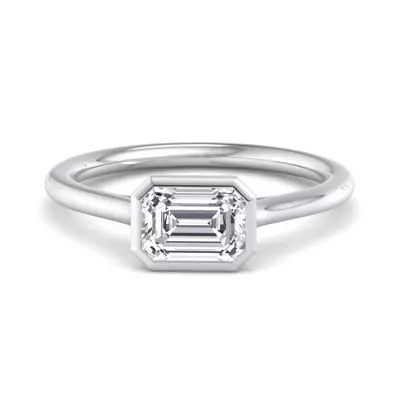 Harper Bezel Cathedral Engagement Ring