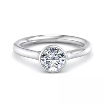 Emery Bezel Solitaire Engagement Ring