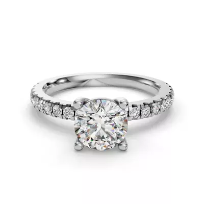 Kennedy Grand Pavé Accent Engagement Ring