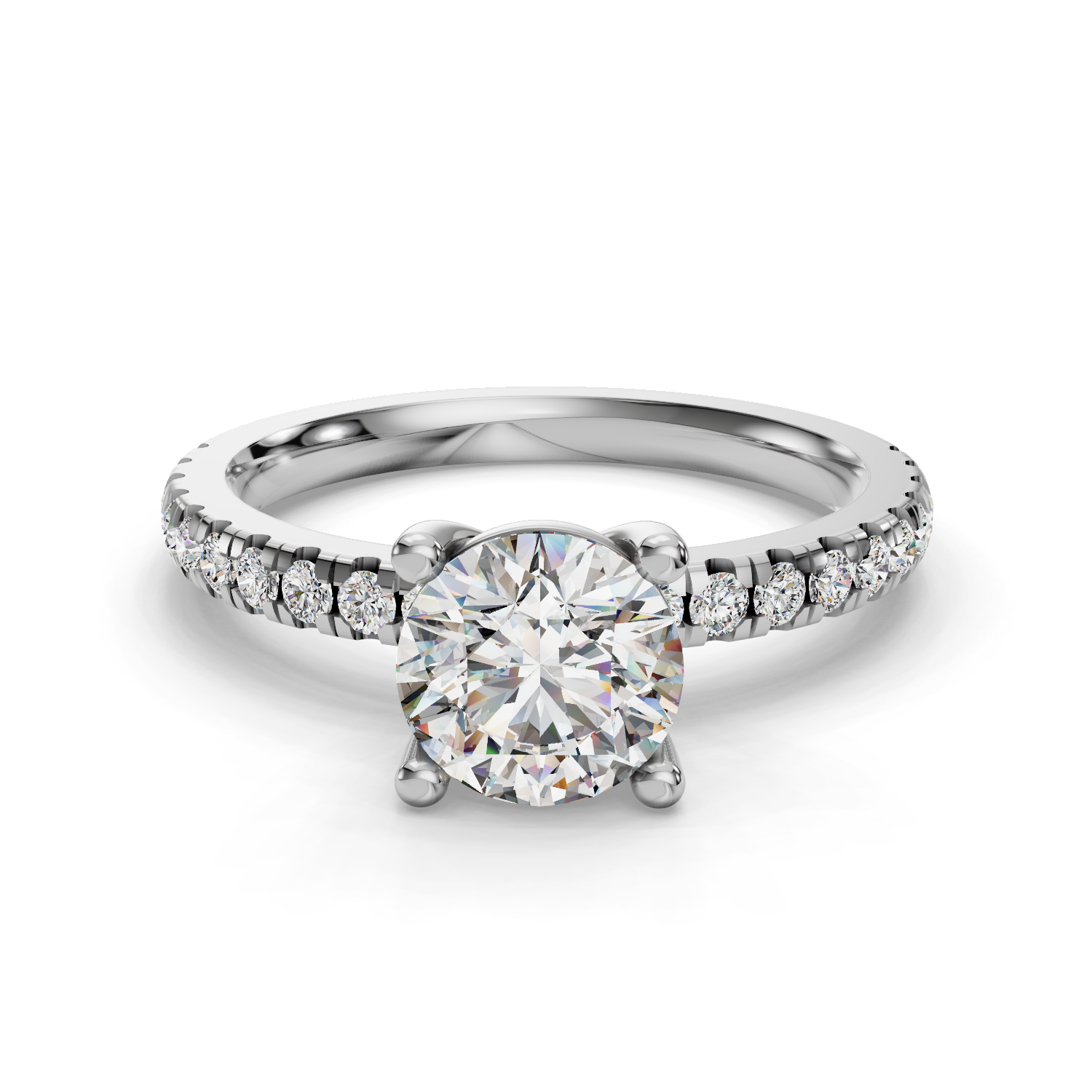 Kennedy Grand Pavé Accent Engagement Ring