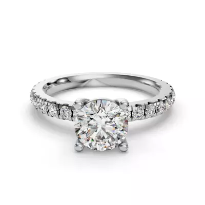 Kennedy Majestic Pavé Accent Engagement Ring