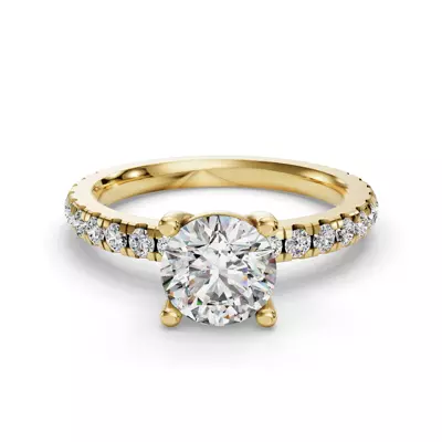 Kennedy Majestic Pavé Accent Engagement Ring