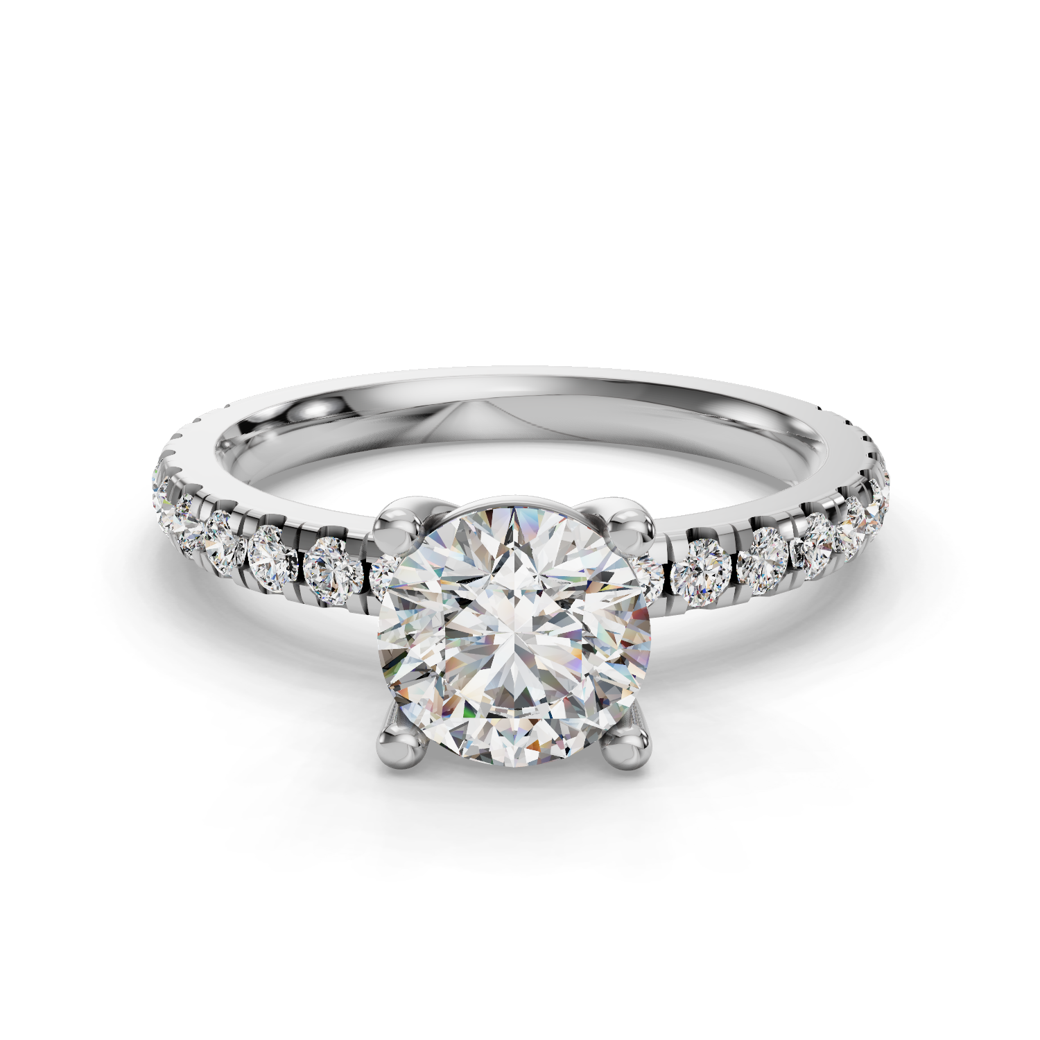 Kennedy Majestic Pavé Accent Engagement Ring