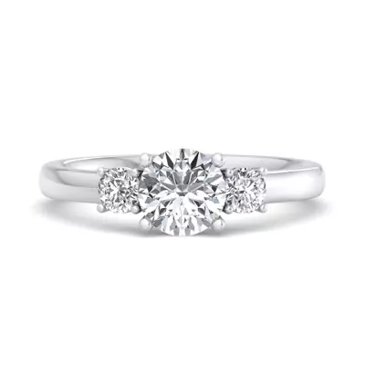 Hallie Three Stone Engagement Ring