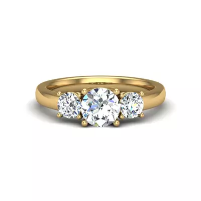 Eleanor Round Three-Stone Engagement Ring