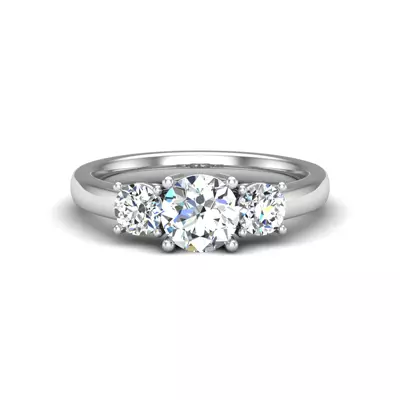 Eleanor Round Three-Stone Engagement Ring